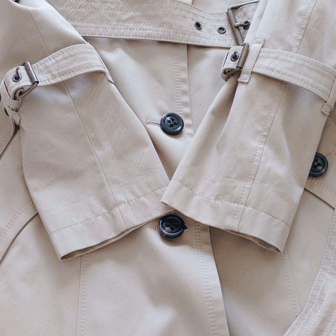 バーバリーブルーレーベル　トレンチコート　ノバチェック　シングル　ベージュ