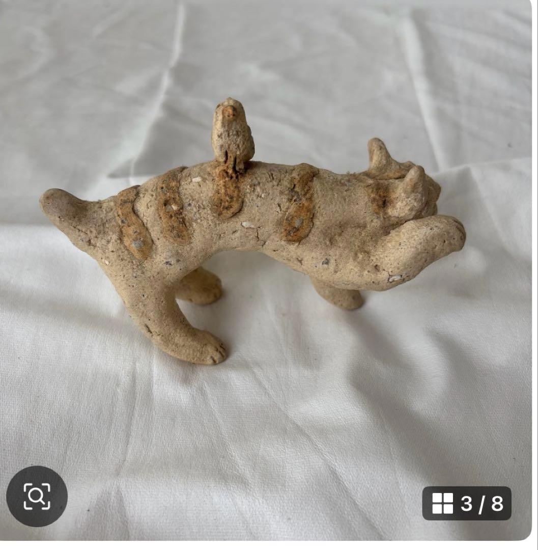 長田恵　大きめお皿と猫の置き物