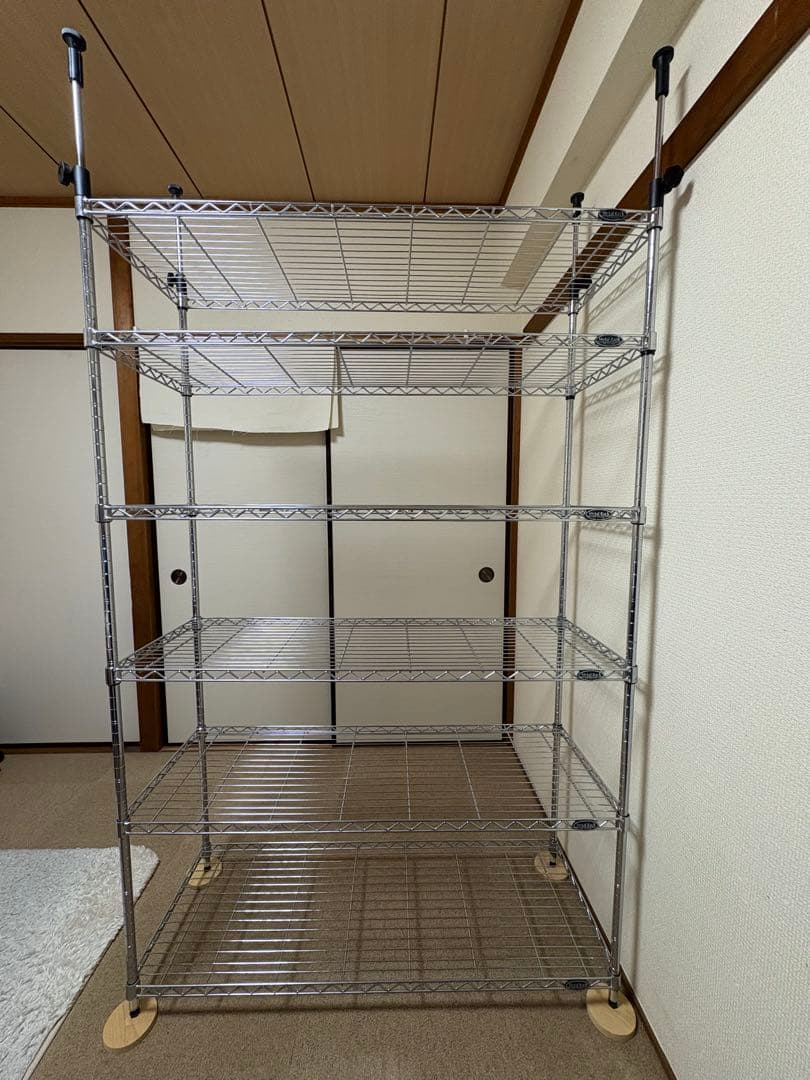 サ*ド様 良品 送料込み メタルラック 突っ張り棒 付属品有り アイリスオーヤマ