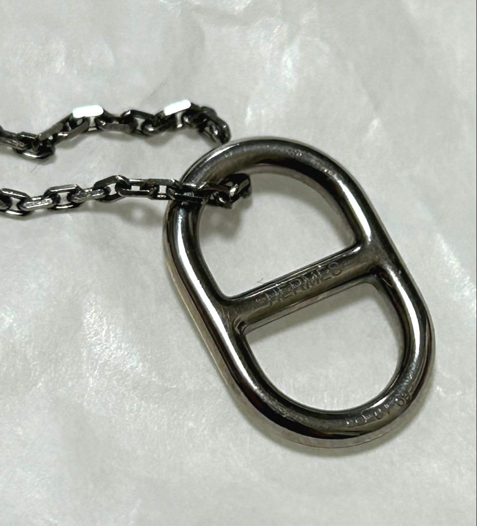 エルメス オーマイヨン ネックレス シルバー ブラック