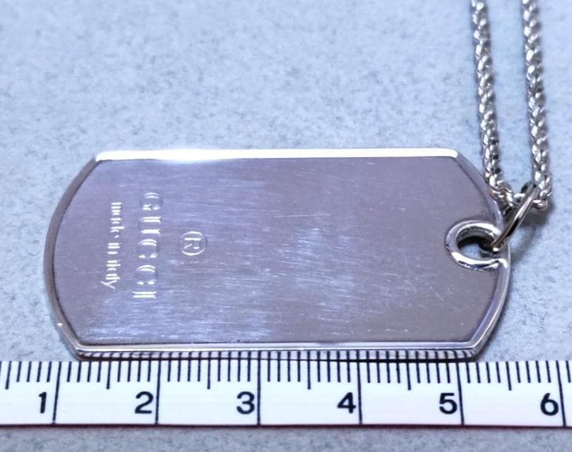 Gucci　グッチ　SV925　ドックタグ　ネックレストップ　39972