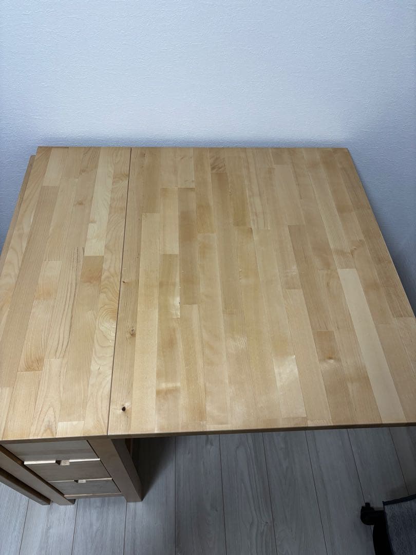 IKEA ノールデン ダイニングテーブル 引き出し付き