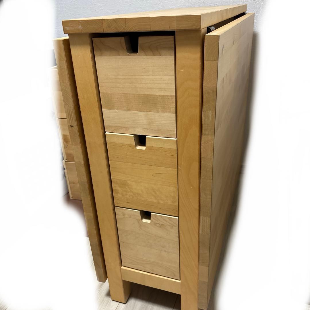 IKEA ノールデン ダイニングテーブル 引き出し付き