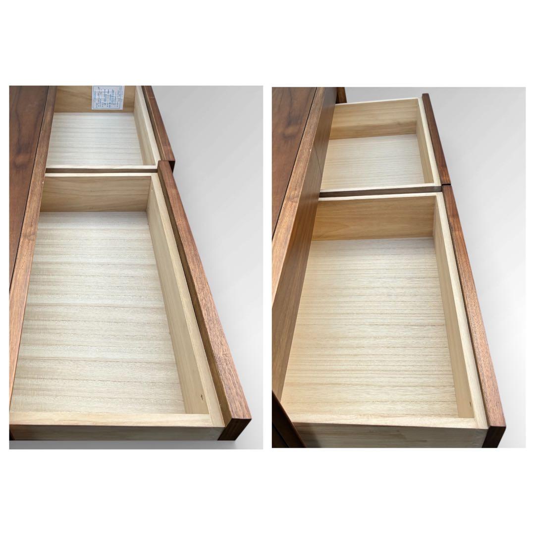 美品　IDC　大塚家具　ウォールナット　6段　チェスト　北欧　タンス