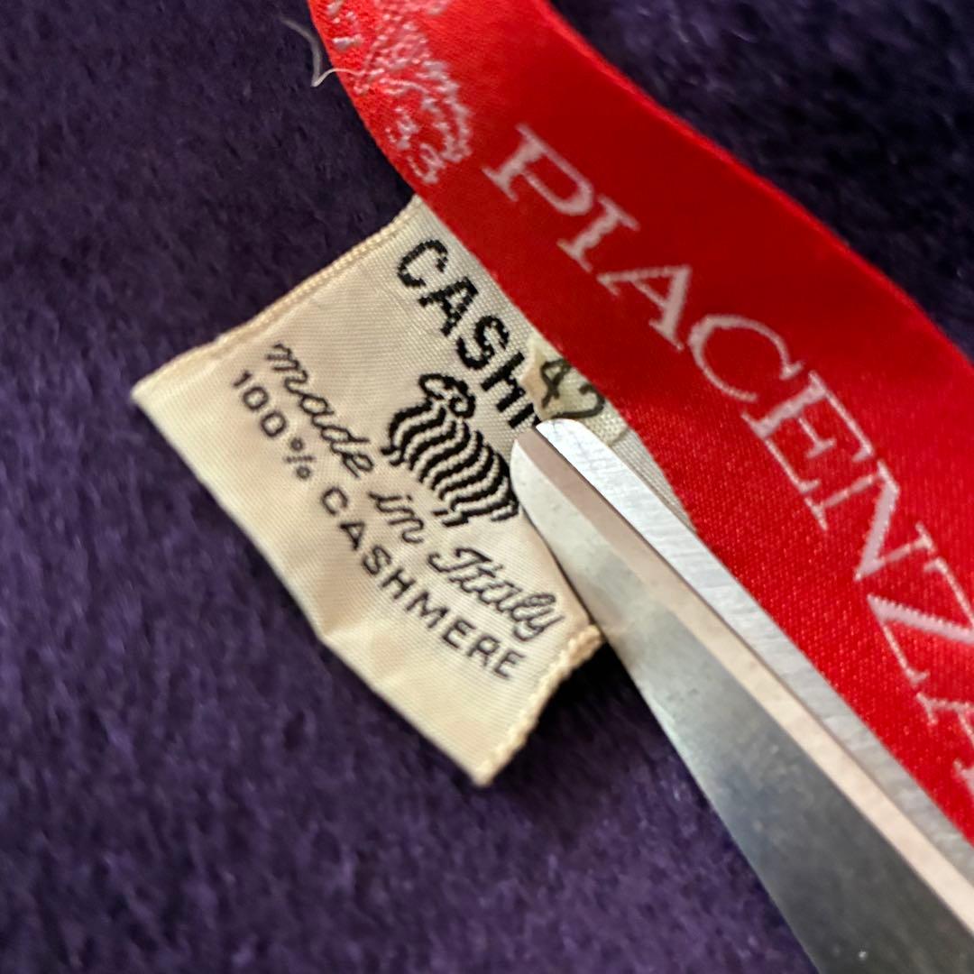 PIACENZA カシミヤ100% 女優襟 女優コート 紫 パープル 最高級