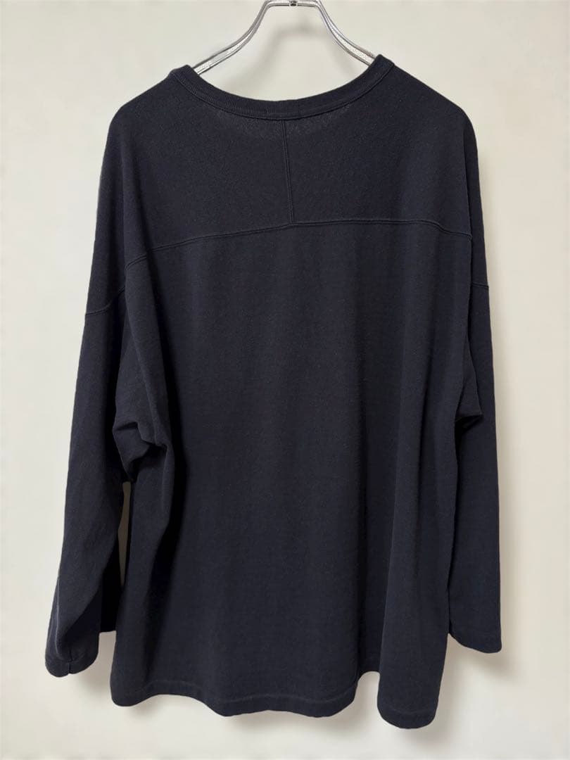 23SS COMOLI コモリ フットボールTシャツ [ネイビー]