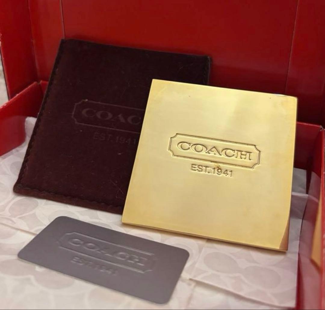 【新品未使用】コーチ キーホルダー 写真 キーリング フレーム チャーム&ミラー