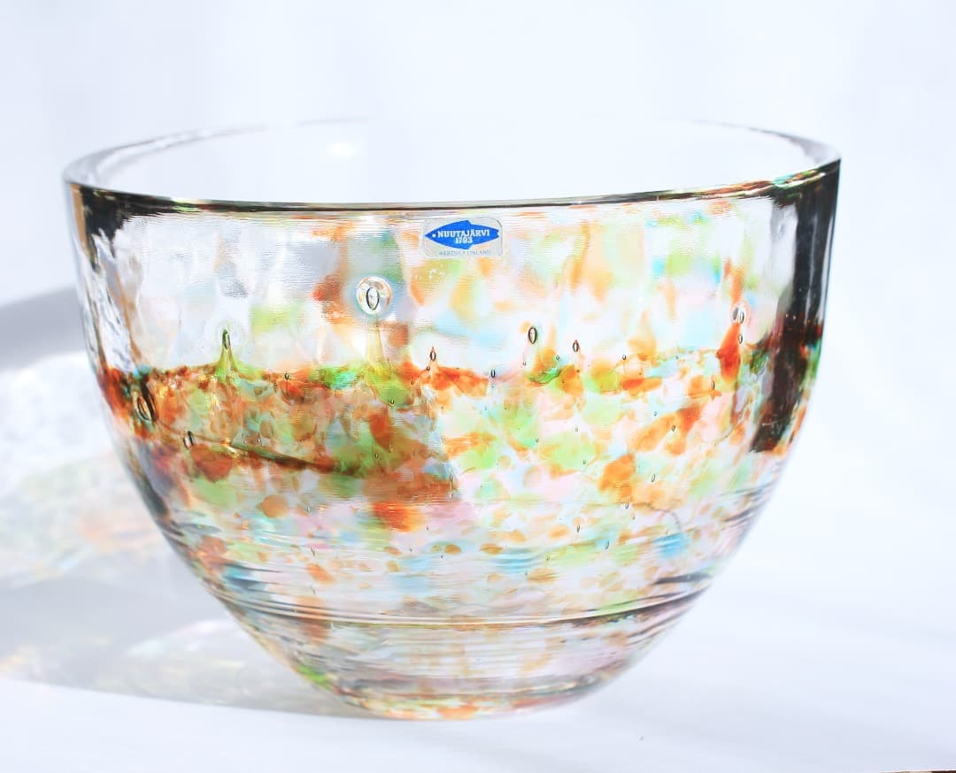 5521 Atolli ボウル　ヌータヤルヴィ　ガラス　Oiva Toikka
