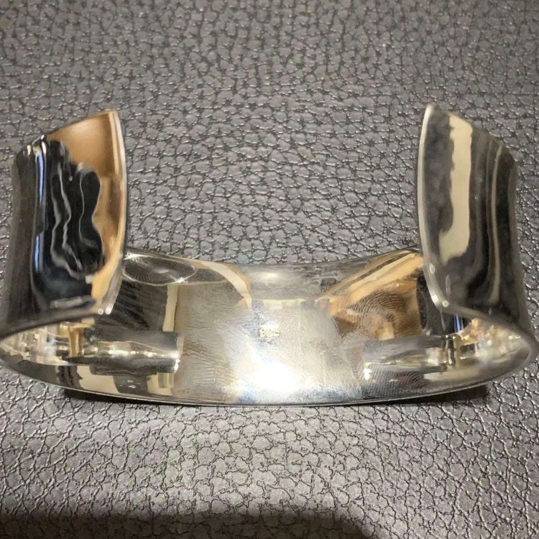 シルバー 925 カフワイドバングル 幅広 デザイン