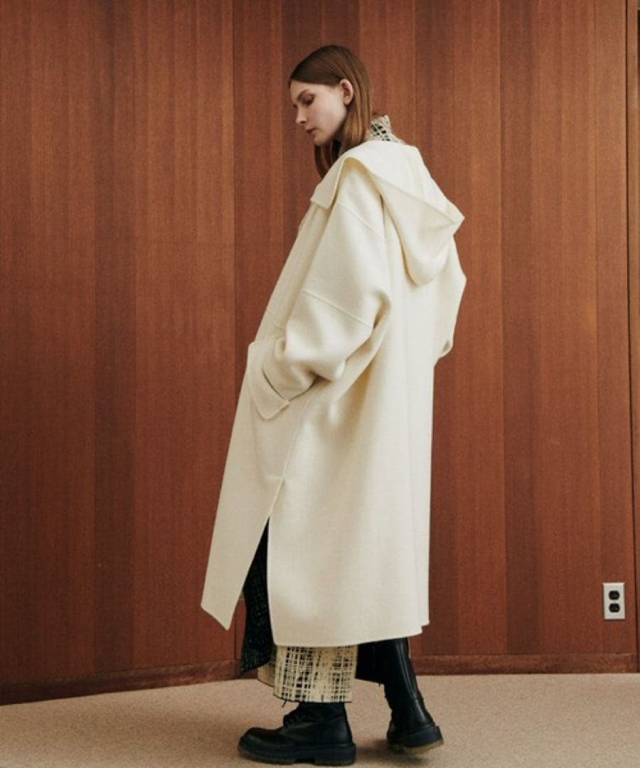 ユ*ユ様 LE CIEL BLEU フードダブルフェイスコート