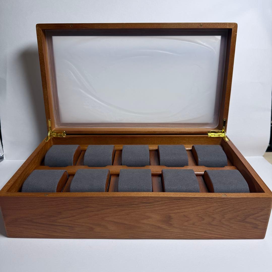 木製ウォッチケース 10本収納 高級 腕時計収納 マグネット式