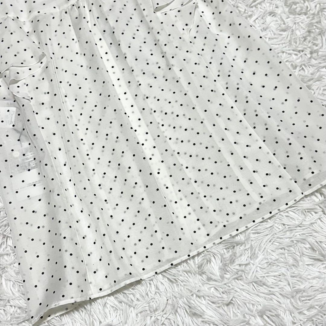 ✨未使用タグ付き✨ANAYI アナイ ドットスパンローンラッフルブラウス