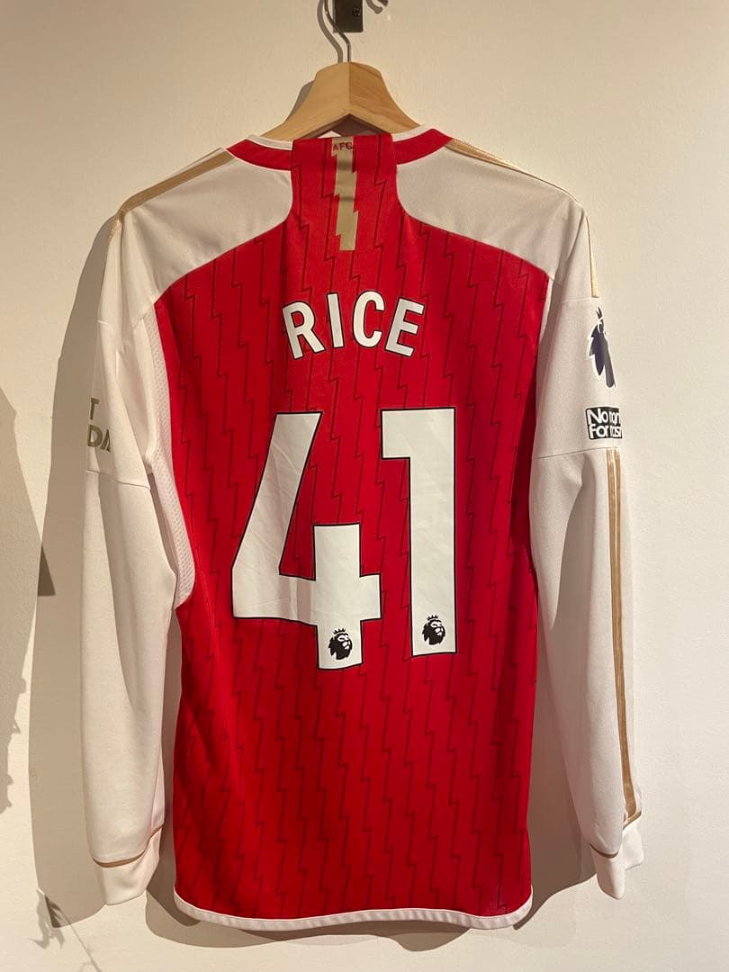 【正規品】アーセナル 23／24 ホーム　デクランライス 背番号入りユニフォーム