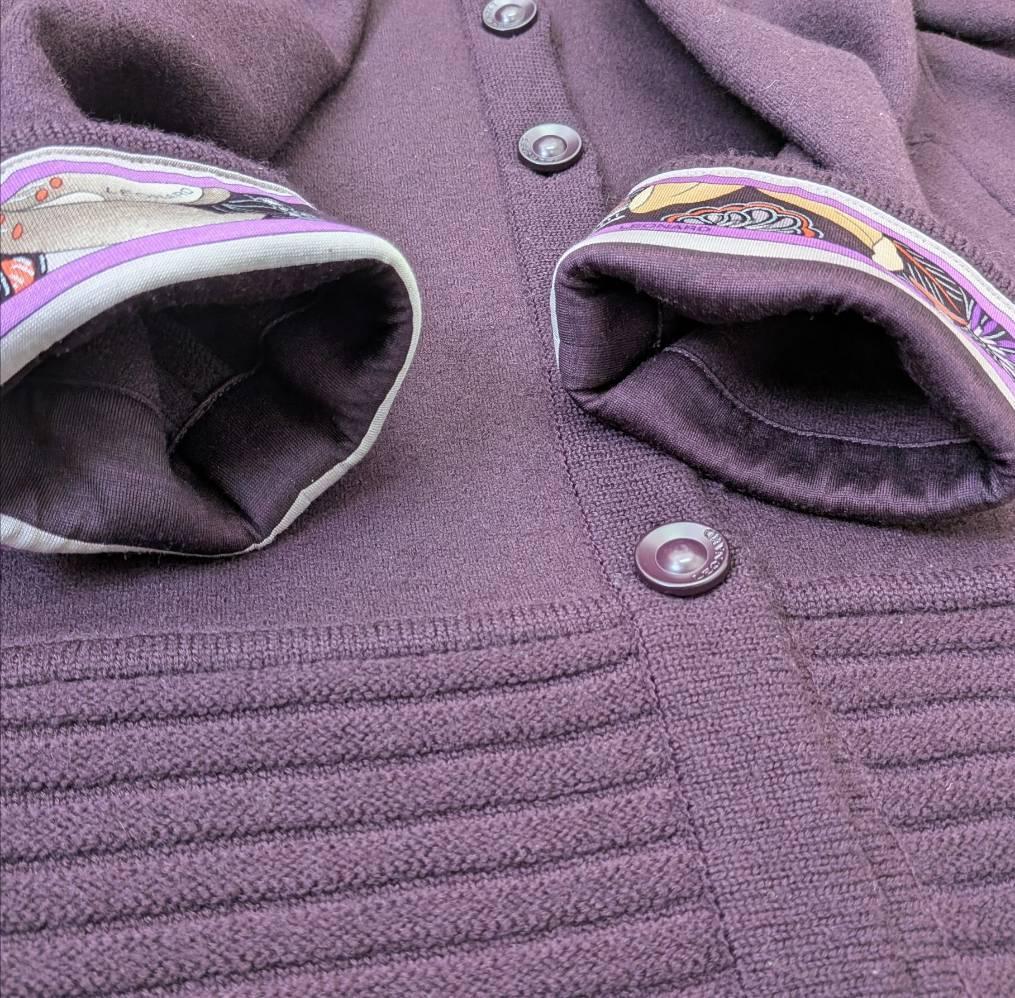 LEONARD レオナール コート パープル系 花柄 ４２サイズ