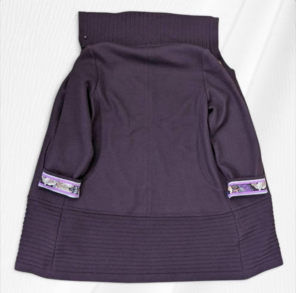 LEONARD レオナール コート パープル系 花柄 ４２サイズ