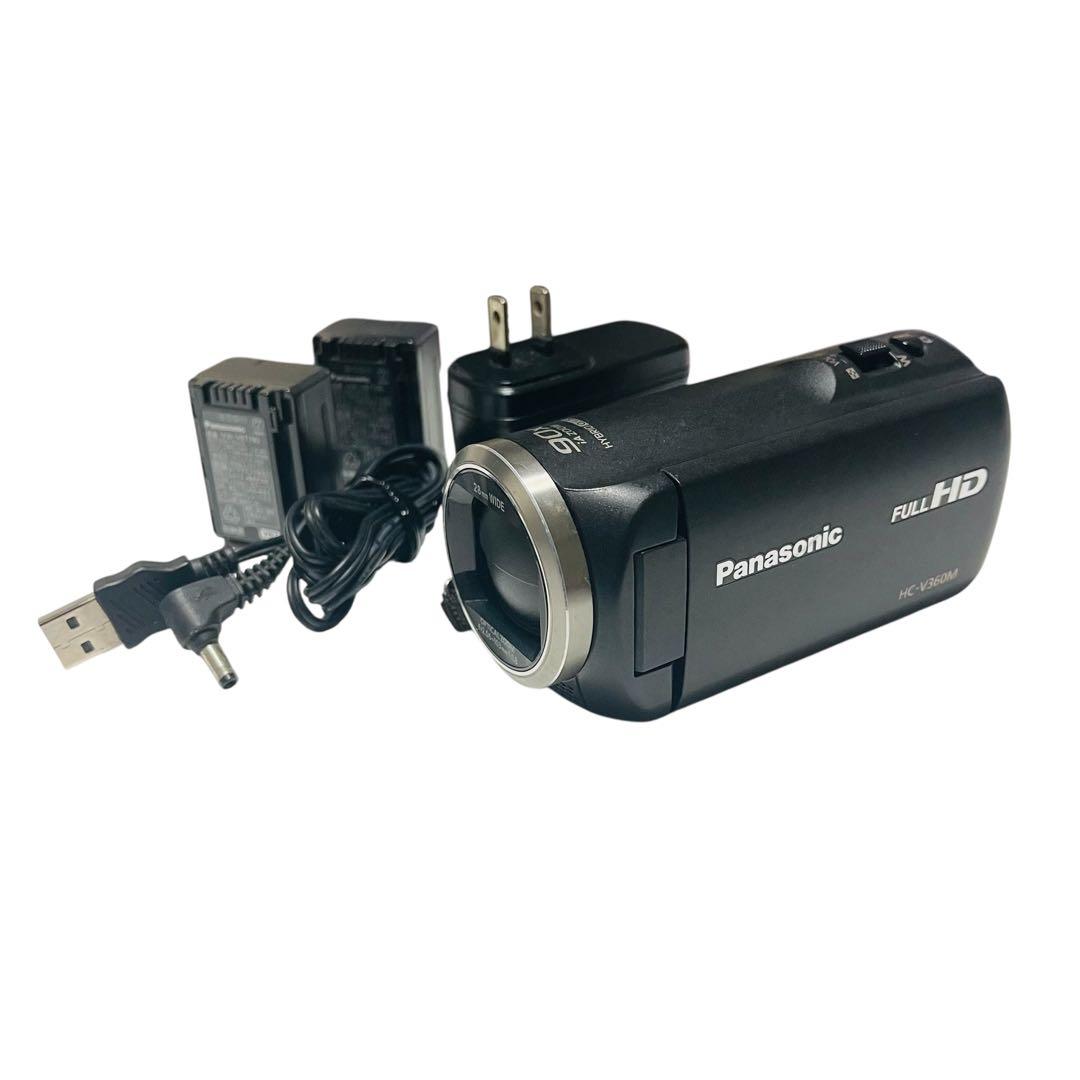 美品✨Panasonic HC-V360 ビデオカメラ ACケーブル バッテリー