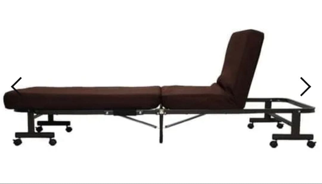 アイリスオーヤマ　 折りたたみベッド シングル 低反発 リクライニング ブラウン