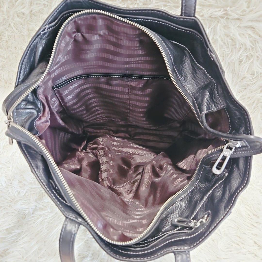 美品 aniary アニアリ トートバッグ 肩掛け 大容量 A4 黒 ブラック