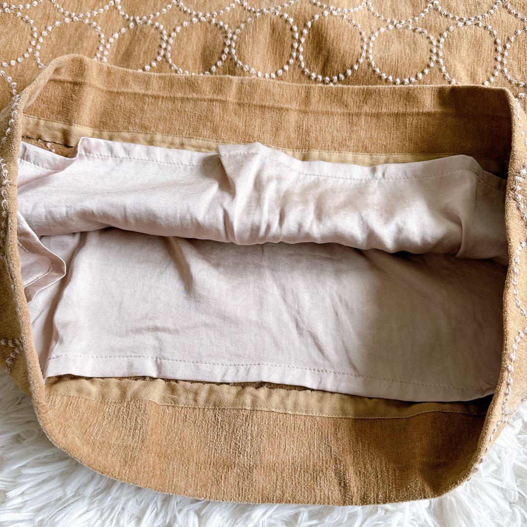 ミナペルホネン ワンピース ノースリーブ タンバリン 総柄 ベージュ 38 M