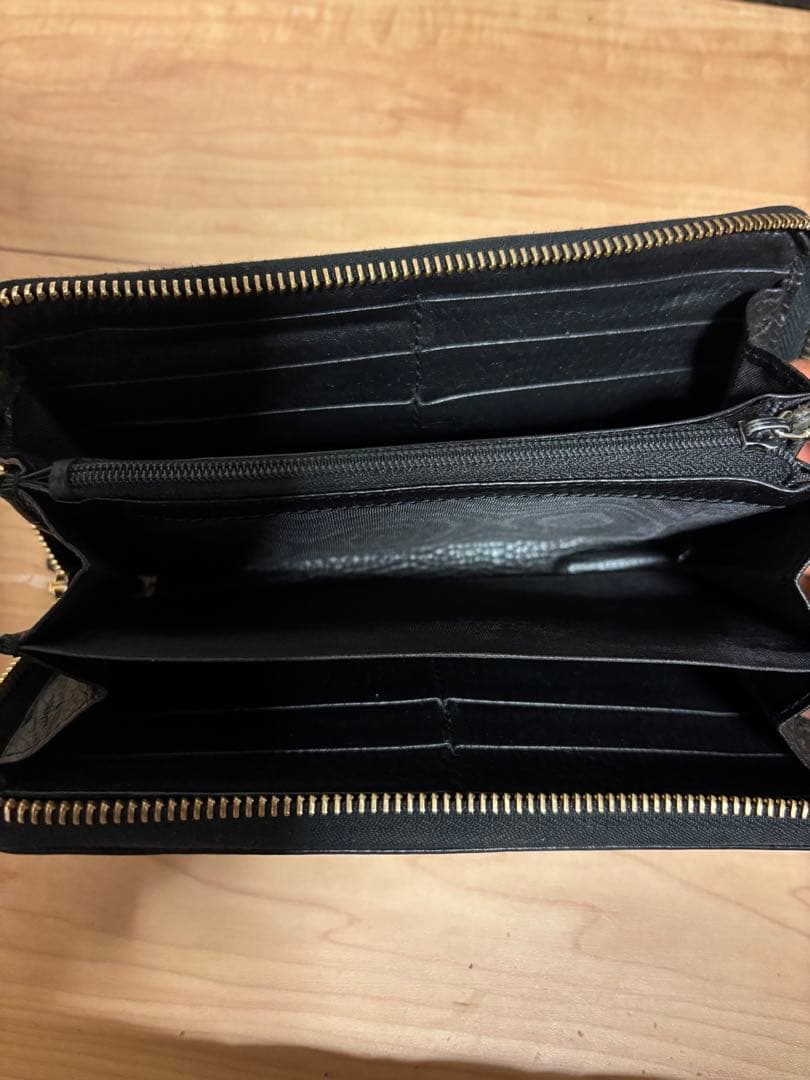 正規品 美品 GUCCIブラックレザー 長財布