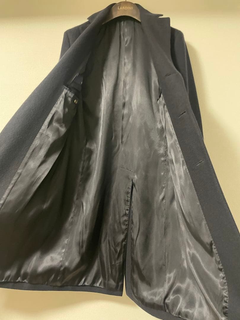 破格！美品　ラルディーニ　チェスターコート　44 ダークネイビー