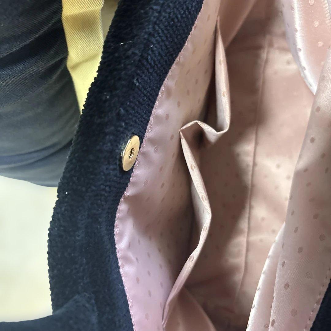 FEILER 黒 ユニ　キルティング柄　トートバッグ