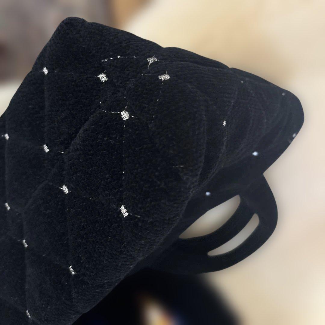 FEILER 黒 ユニ　キルティング柄　トートバッグ