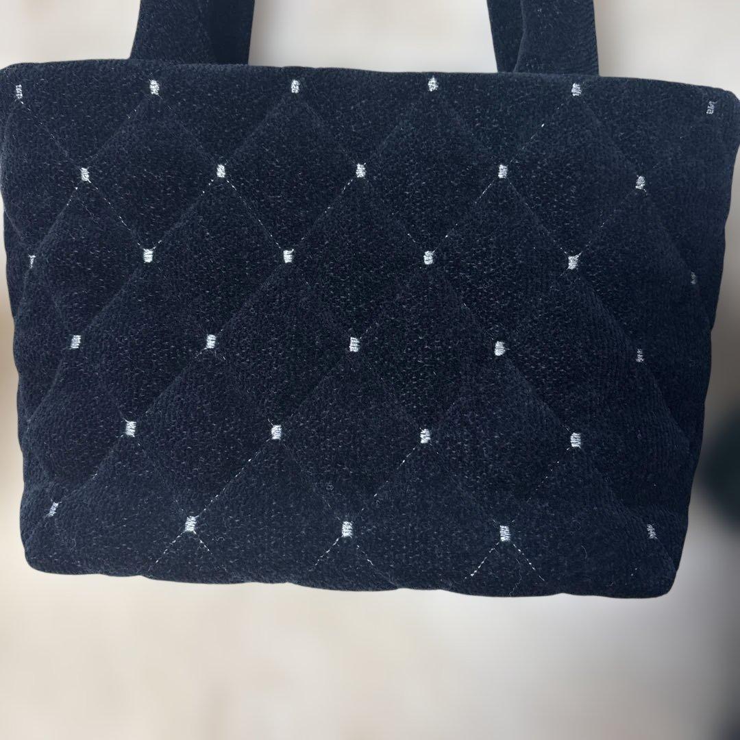 FEILER 黒 ユニ　キルティング柄　トートバッグ