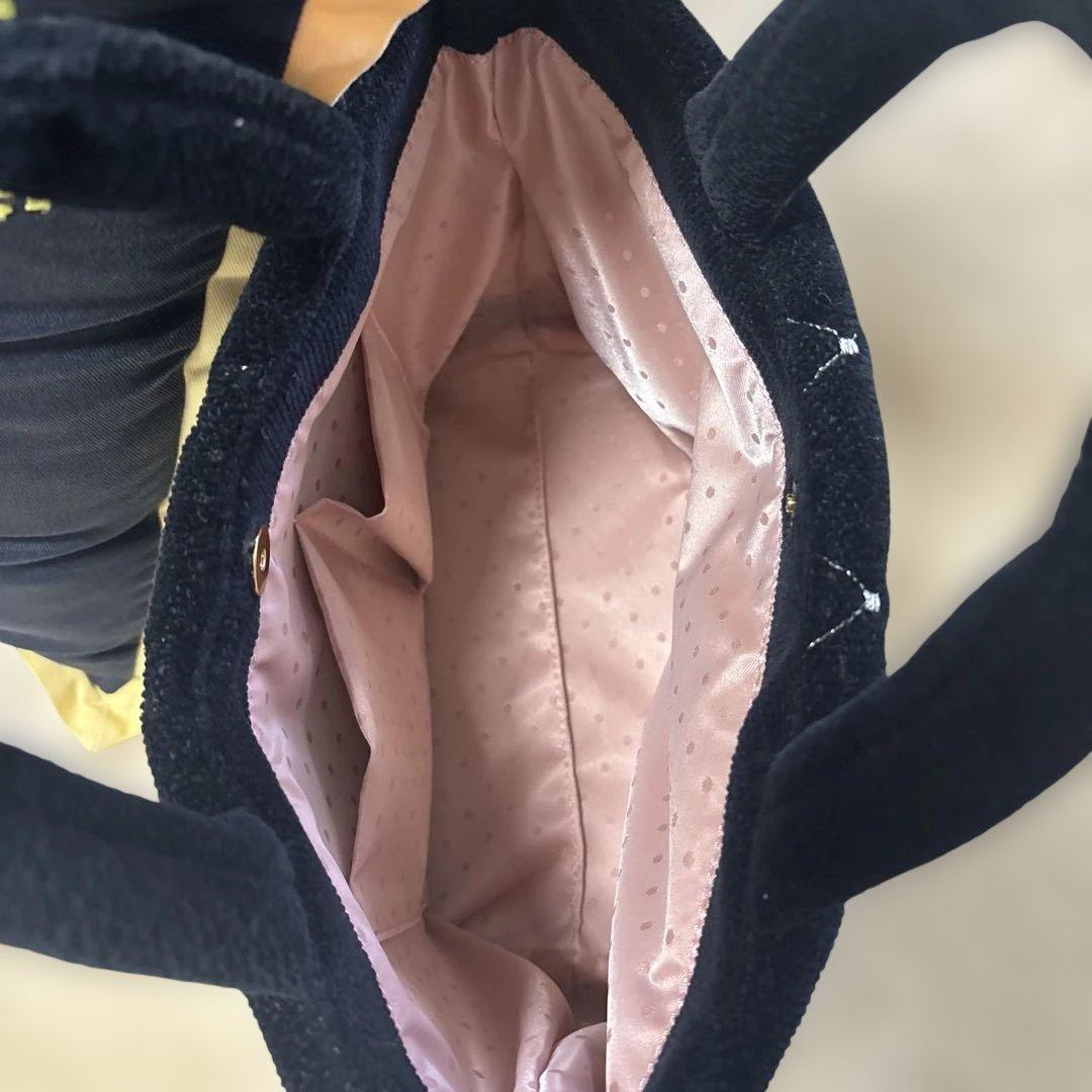 FEILER 黒 ユニ　キルティング柄　トートバッグ