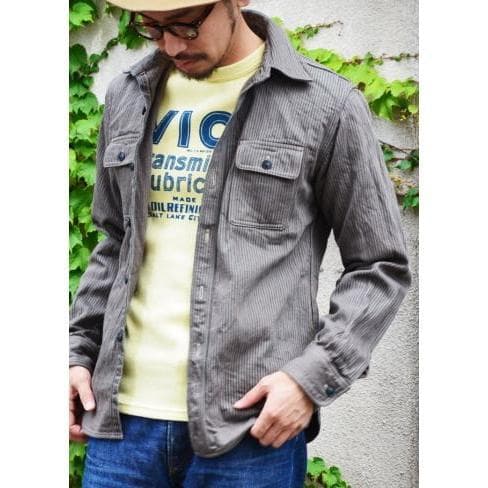 廃番・未使用 デラックスウエア HV-01 ヒッコリー ヘビーネルシャツ XL