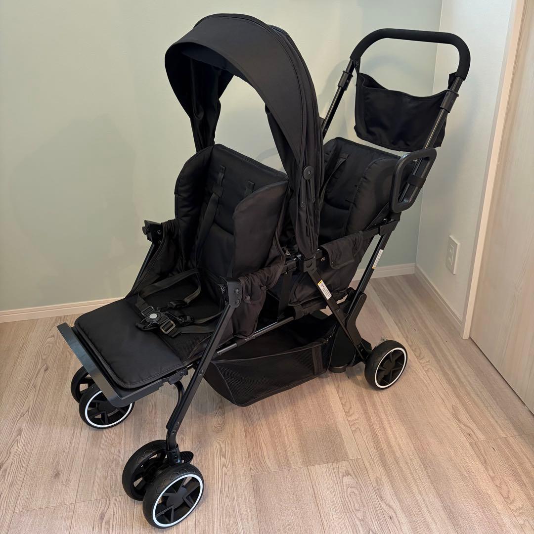 【✨美品✨】カトージ　二人乗りベビーカー　二人でゴー　リアシート付き