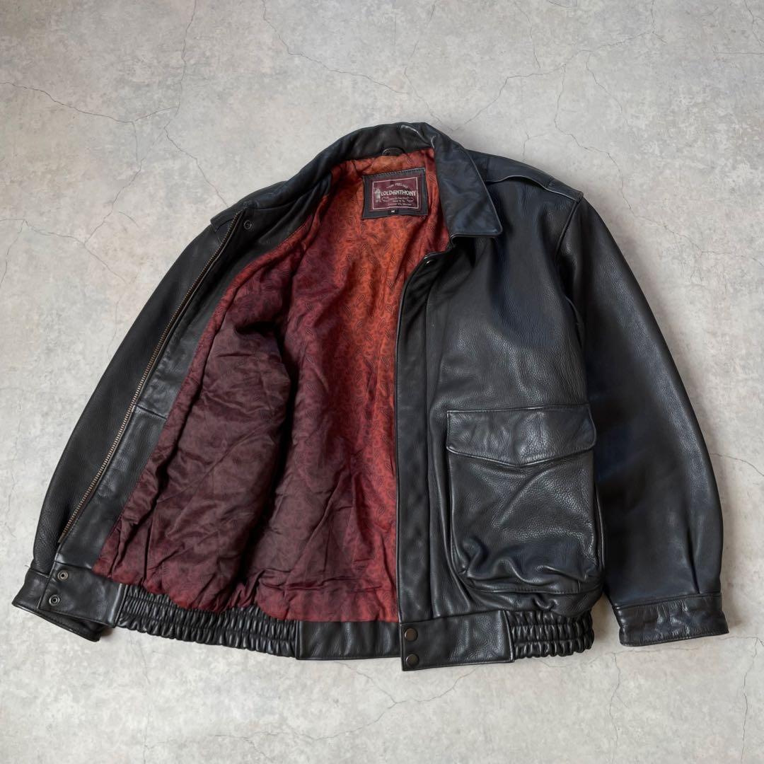 A2 レザージャケット フライトジャケット ブラック