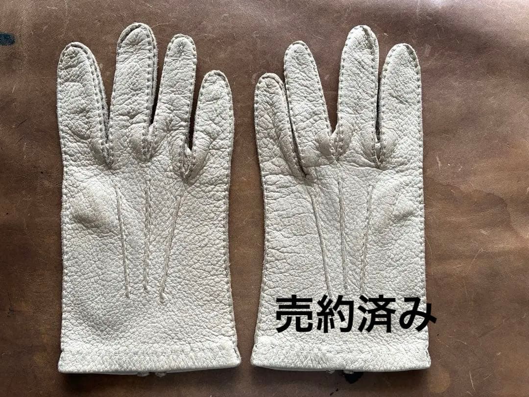 ROX ペッカリー レザー グローブ ホワイト【サイズ8】【メンズ】