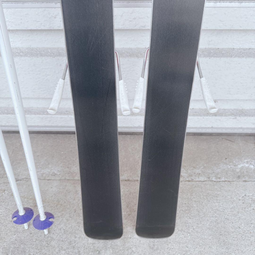 KAZAMA スキー板 ストック ピンク/ホワイト/パープル セット