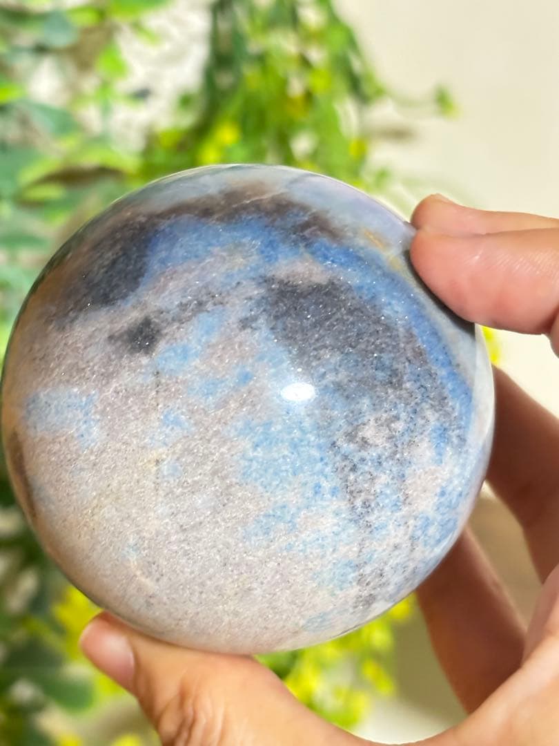 トロレアイト　高級　高品質　　可愛い　約6.5cm スフィア　キラキラ　地球　海