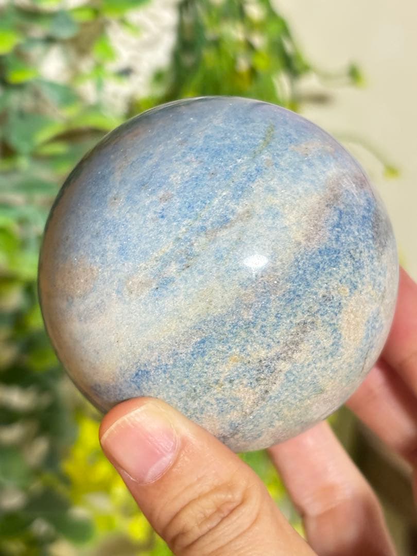 トロレアイト　高級　高品質　　可愛い　約6.5cm スフィア　キラキラ　地球　海