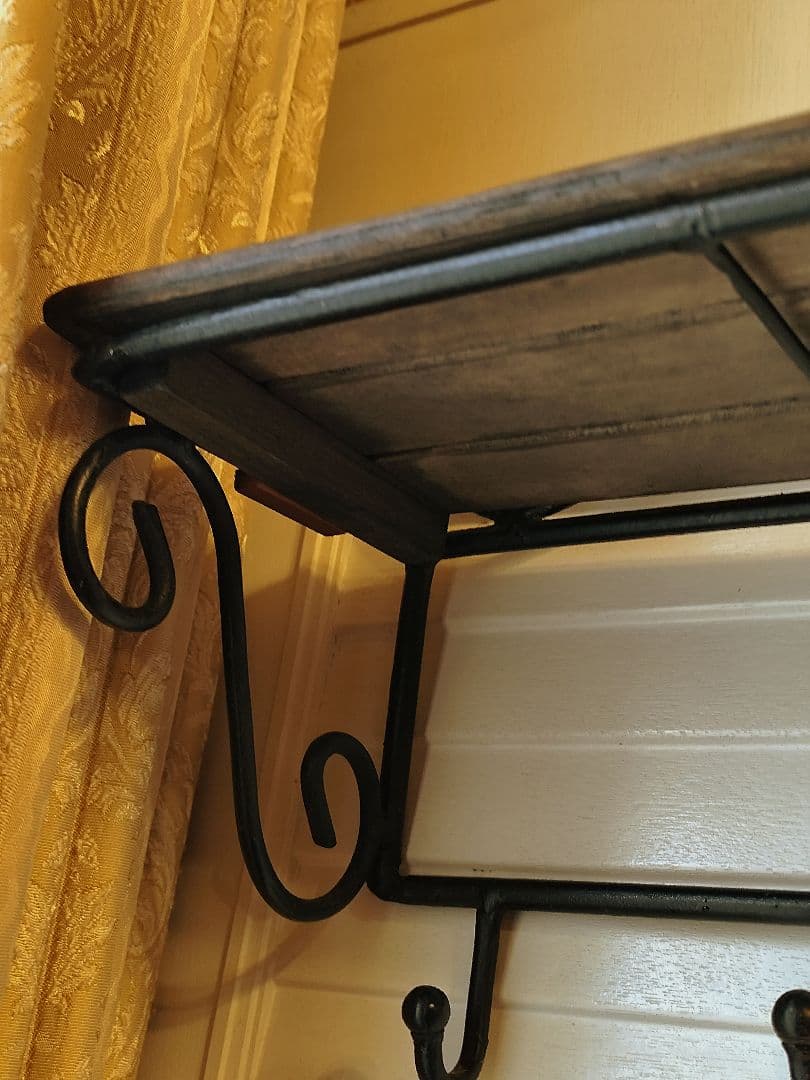 アイアン製　ウォールフック 　木製の棚　鉄　アイアン