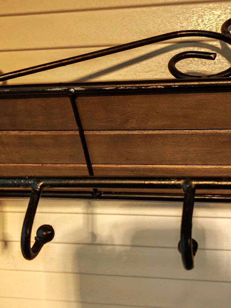 アイアン製　ウォールフック 　木製の棚　鉄　アイアン