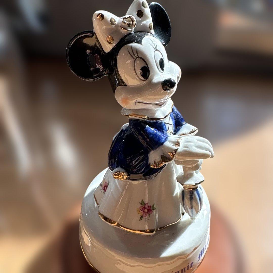 ★希少、レア、レトロ★ミッキーマウス オルゴール 陶器ミュージックボックス日本製