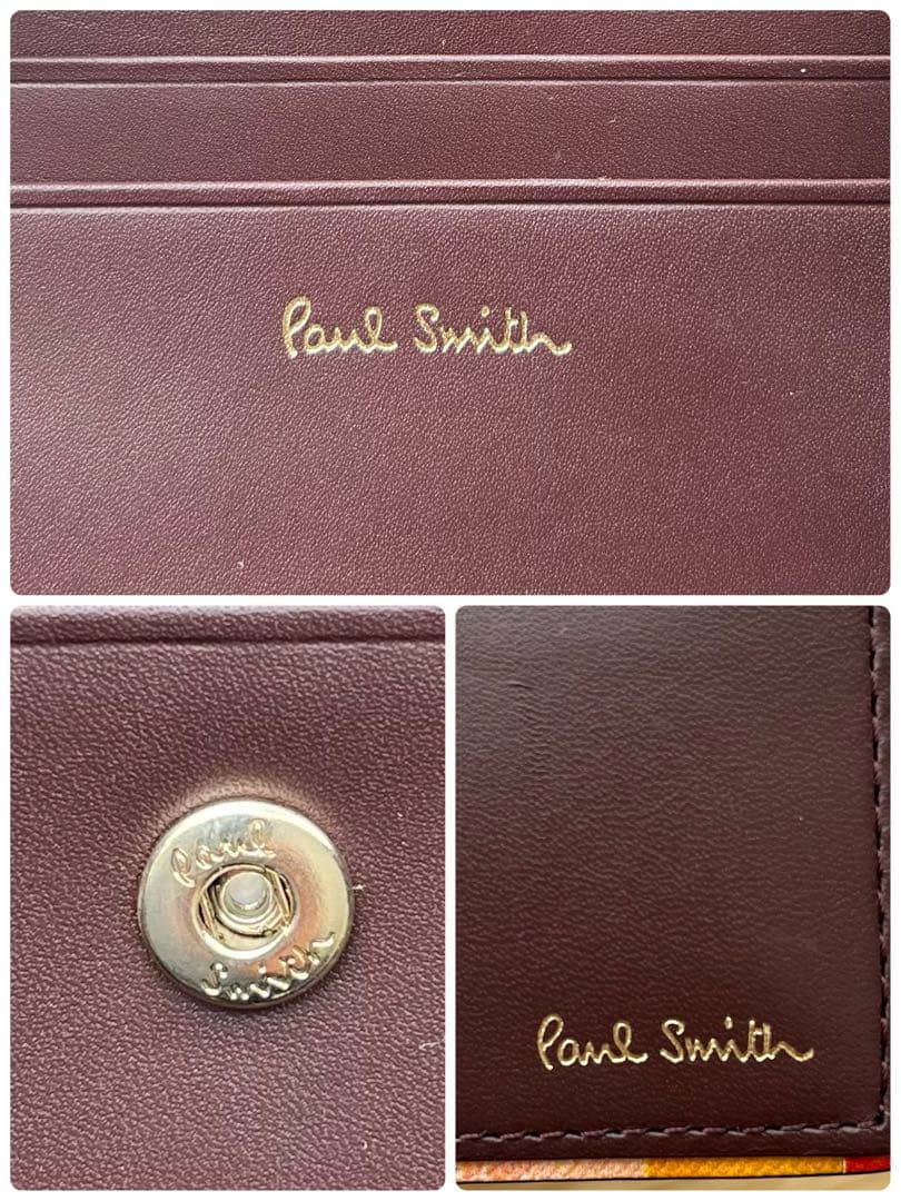 ポールスミス Paul Smith ダークブラウン 二つ折り財布