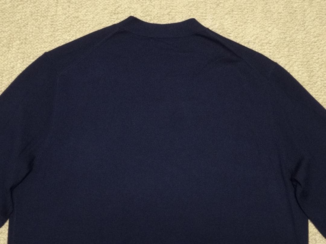 極美品　ポロラルフローレン　メリノウール　カーディガン　紺　L(日本のXL位)