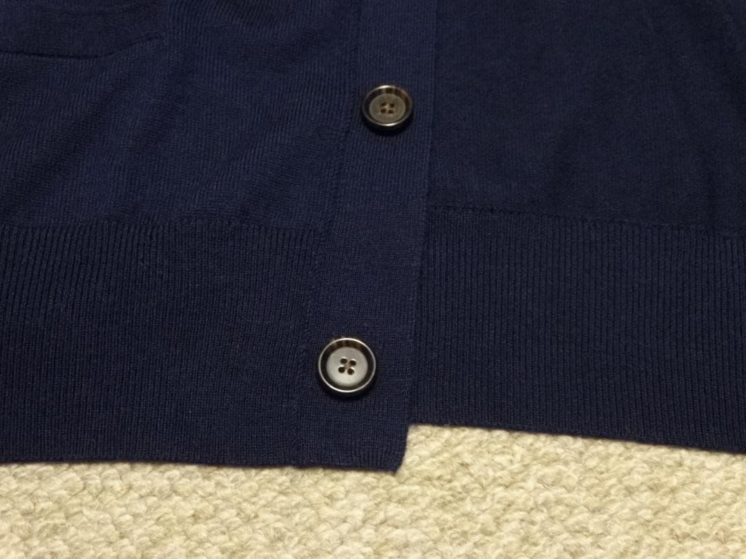 極美品　ポロラルフローレン　メリノウール　カーディガン　紺　L(日本のXL位)