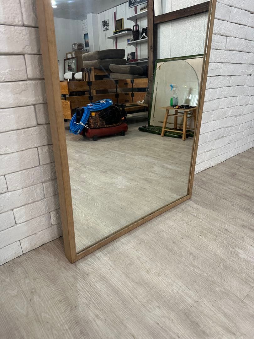 【Haneki 】IKEA イケア　ミラー　鏡　木製　フレーム　姿見