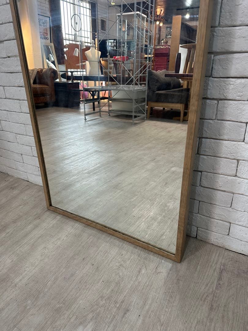 【Haneki 】IKEA イケア　ミラー　鏡　木製　フレーム　姿見