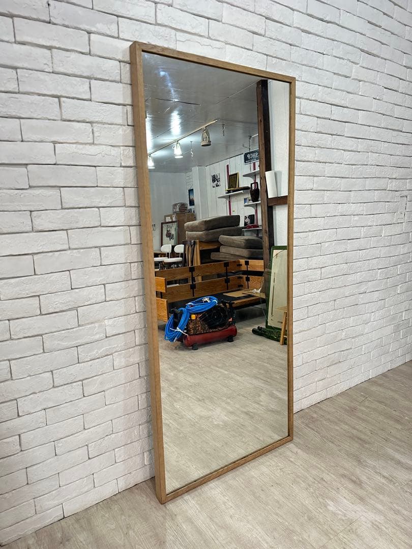 【Haneki 】IKEA イケア　ミラー　鏡　木製　フレーム　姿見