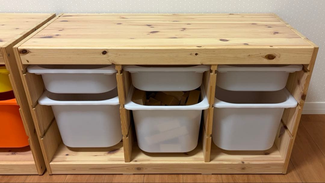 【さむすんさん専用】IKEA トロファスト ２個セット　木製おもちゃ箱・収納棚