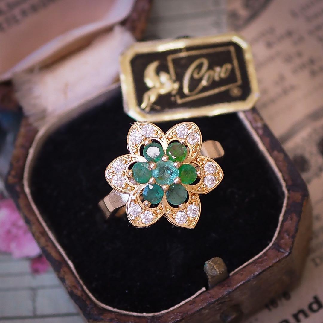 ＊925 天然エメラルドリングnatural emerald ring