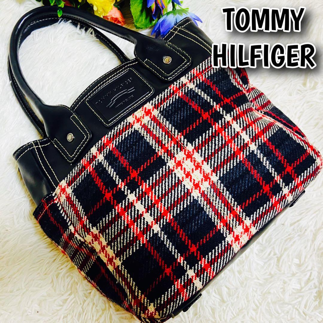  ✨トミーヒルフィガー✨ツイード✨トートバッグ✨肩がけ