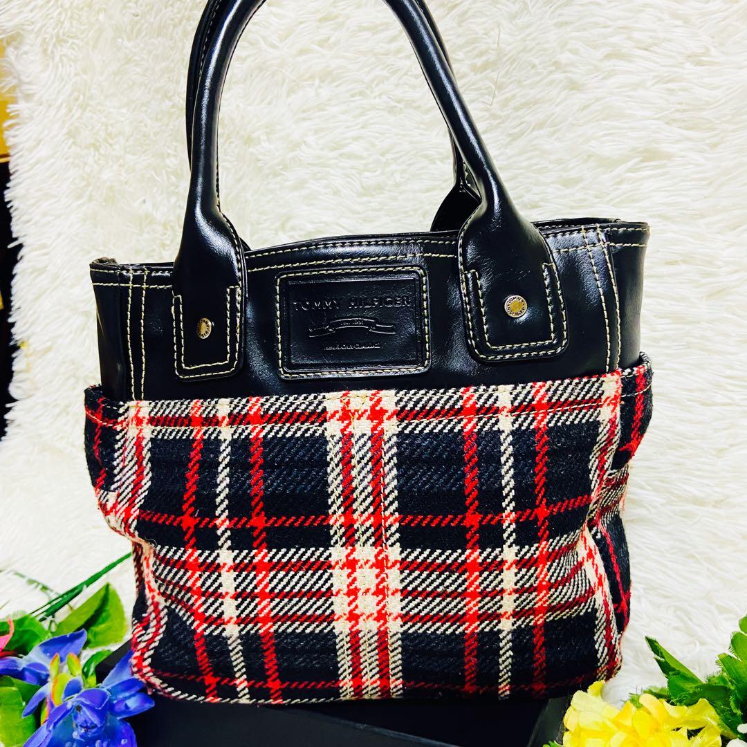  ✨トミーヒルフィガー✨ツイード✨トートバッグ✨肩がけ