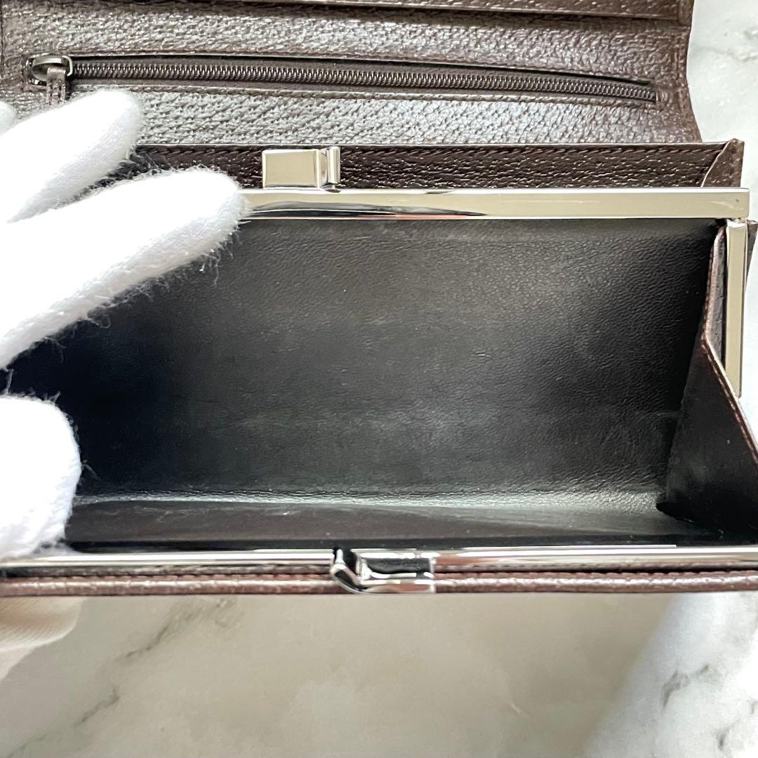GUCCI グッチ 長財布 GGキャンバス ロゴプレート 折り財布 0123-①